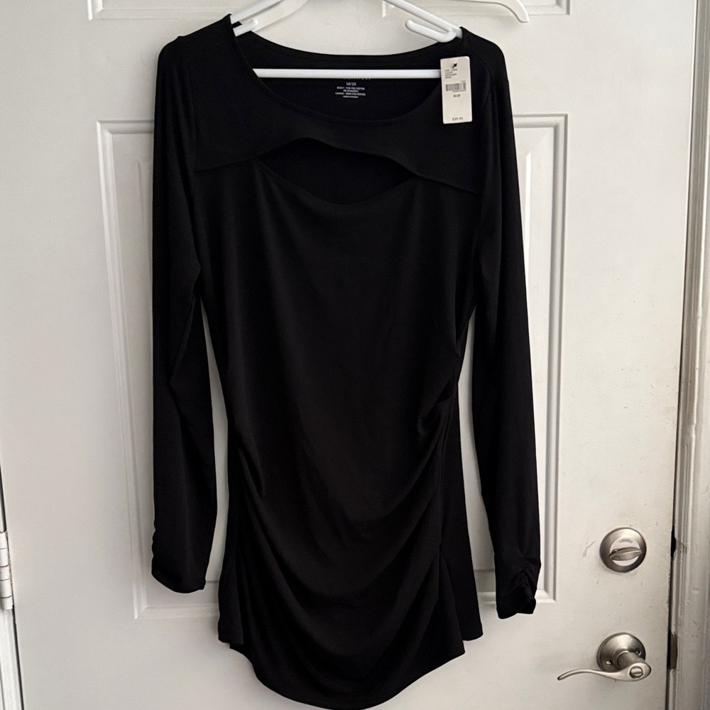 Lane Bryant peek a boo top NWT